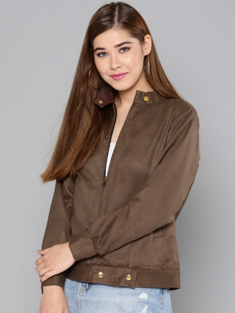 

Carlton London Women Brown Solid Tailored Jacket