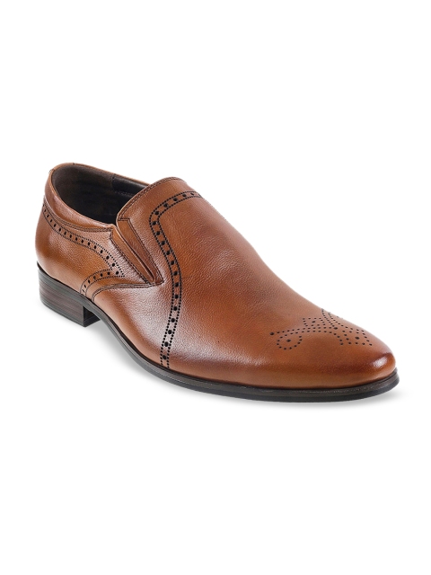 

DAVINCHI Men Brown Leather Formal Loafers