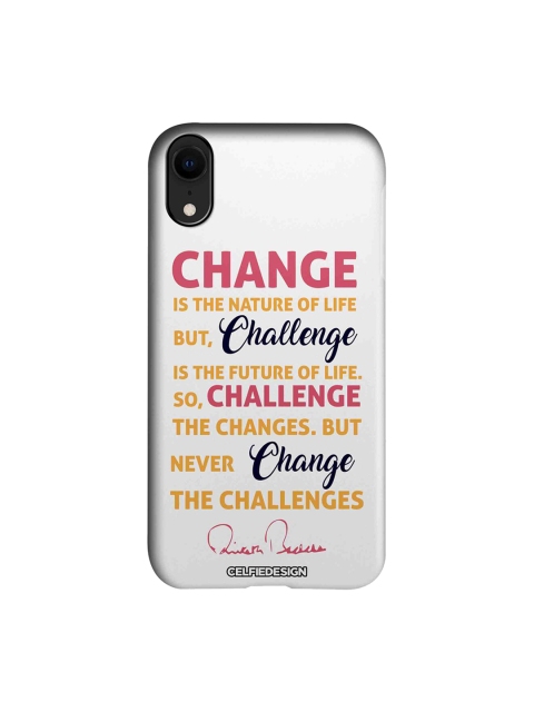 

CelfieDesign White & Pink Challenge AB Quotes Apple iPhone XR Sustainable Back Cover