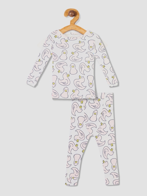 

GAP Boys White & Pink Printed T-shirt with Pyjamas