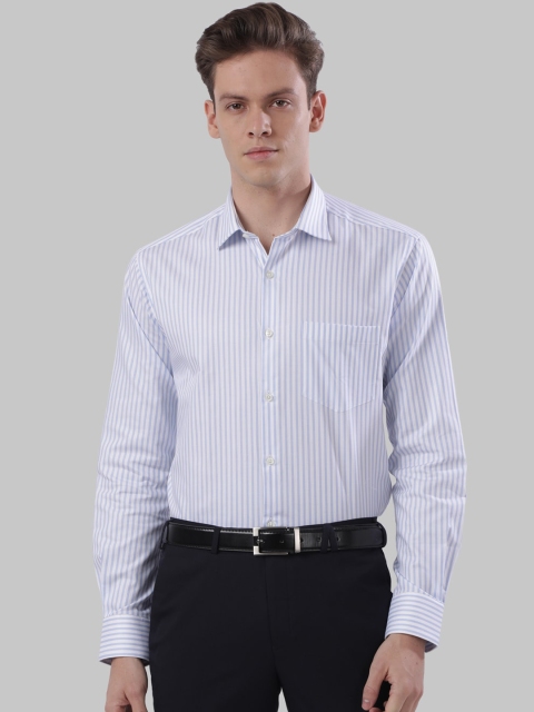 

Park Avenue Men Blue & White Slim Fit Striped Casual Shirt