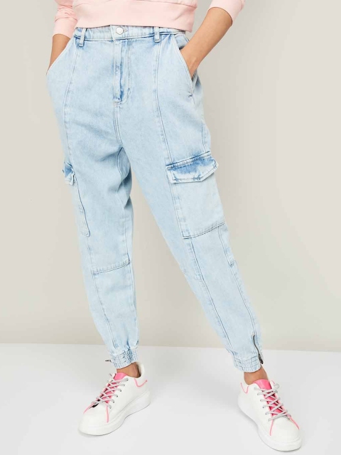 

Ginger by Lifestyle Women Blue Slim Fit Mid-Rise Clean Look Jogger Jeans
