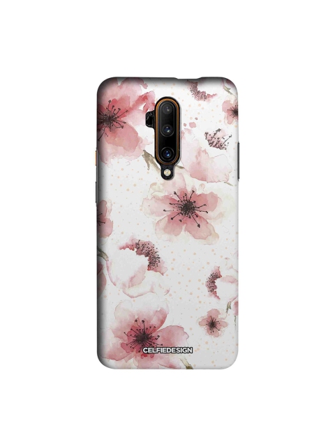 

CelfieDesign White & Black Floral Peach Pastels OnePlus 7T Pro Back Cover