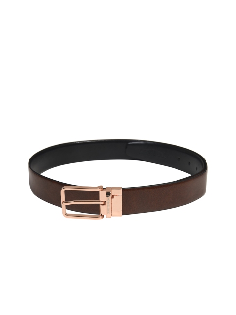

CHRISTOPOLO Men Black & Brown Solid Reversible Genuine Leather Belt