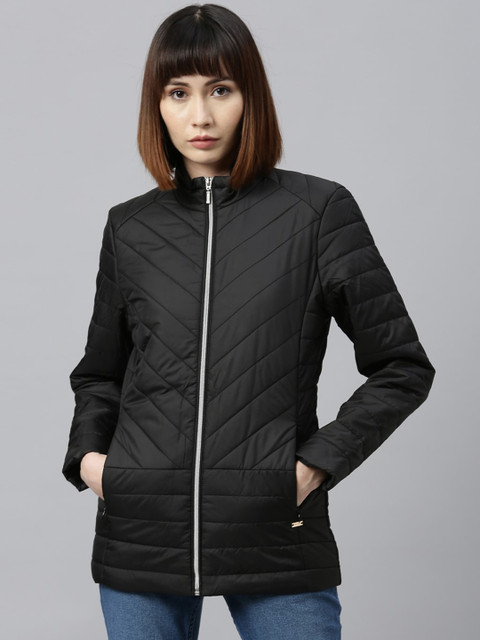 

Park Avenue Woman Women Black Solid Puffer Jacket