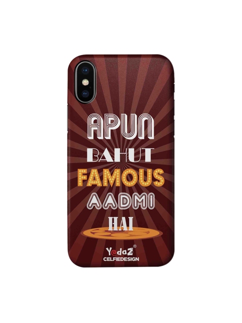 

CelfieDesign Brown Apun Bahot Famous Admi Hai Sustainable iPhone Xs Back Case