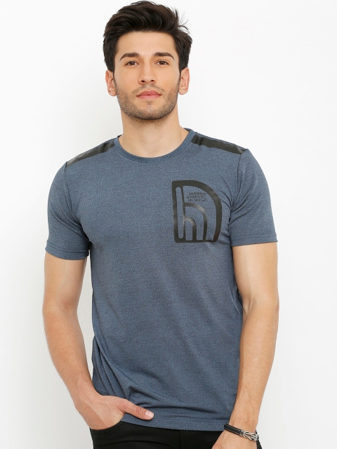 

Rex Straut Jeans Men Blue Printed Round Neck T-shirt