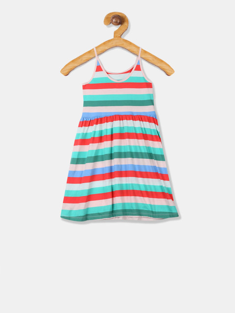 

GAP Girls Multicoloured Striped A-Line Dress, Multi