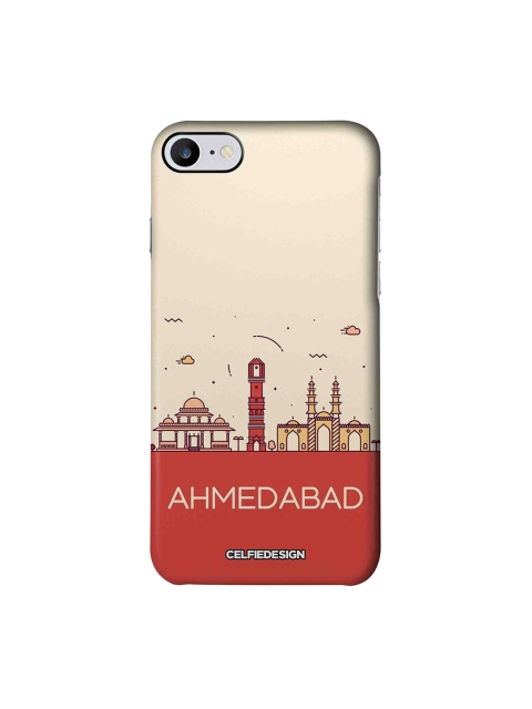 

CelfieDesign Beige & Red Ahmedabad Skyline Printed iPhone 7 Back Case