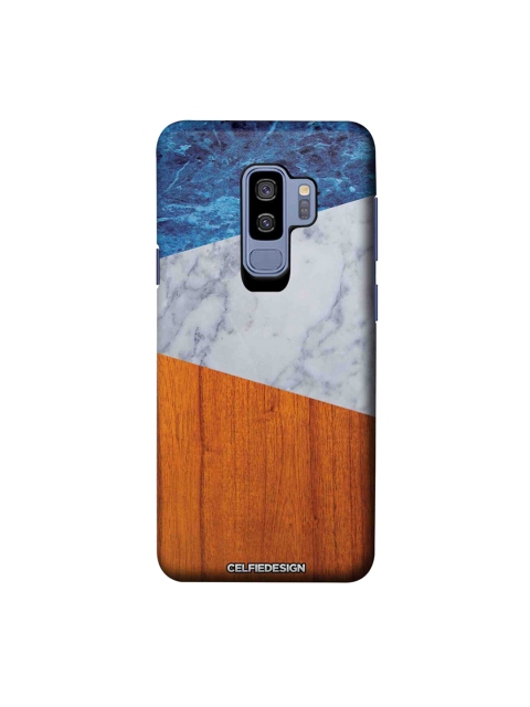 CelfieDesign Blue & Brown Marble Wood Samsung Galaxy S9 Plus Back Cover Signature