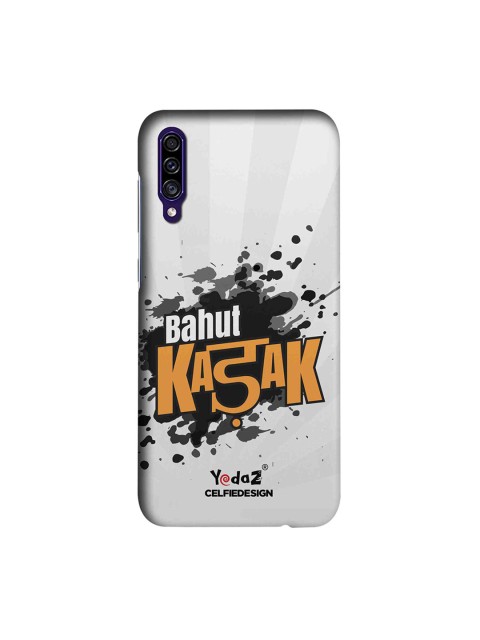 

CelfieDesign Grey & Orange Bahut Kadak Yedaz Quirky Sustainable Samsung Galaxy A30s Back Cover