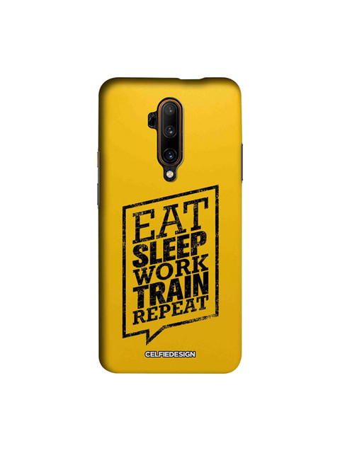 

CelfieDesign Yellow & Black Eat Sleep OnePlus 7T Pro Back Cover