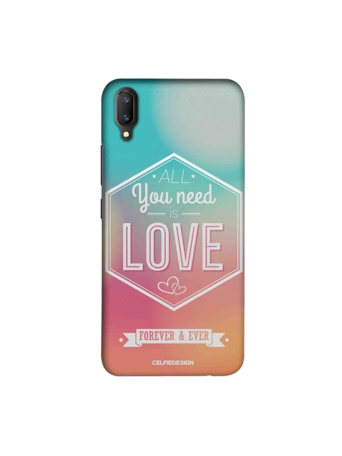 

CelfieDesign Turquoise-Blue & Pink Vivo V11 Pro Back Cover
