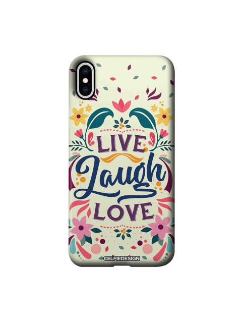

CelfieDesign Unisex Multicoloured Live Laugh Love Base 501Apple iPhone XS Max Back Cover, Multi