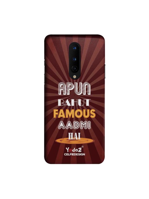 

CelfieDesign Multicoloured Apun Bahot Famous Admi Hai OnePlus 8 Back Cover, Multi