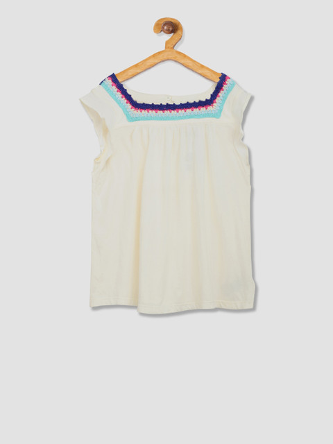 

GAP Girls White Crochet-Lace Top