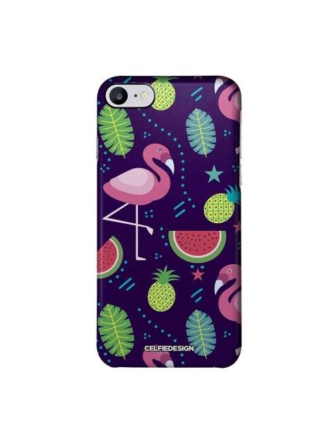 

CelfieDesign Navy Blue Flamingo Apple iPhone 7 Back Cover Base 501