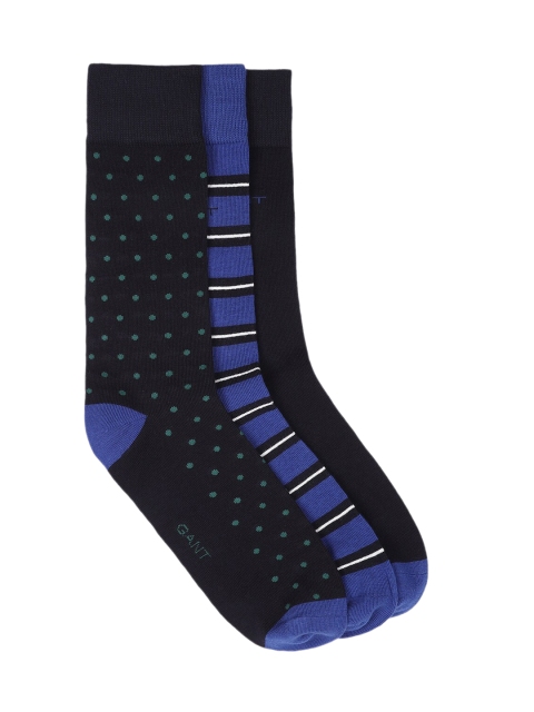 

GANT Men Pack Of 3 Printed Socks, Blue