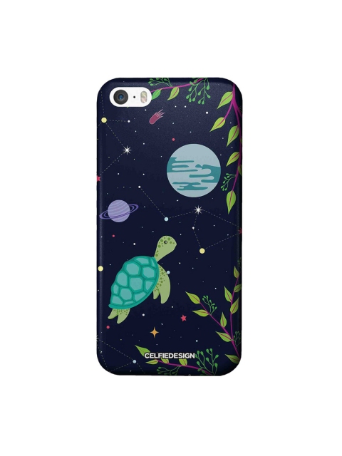 CelfieDesign Navy Blue Space And Nature Turtle Apple iPhone SE Back Cover