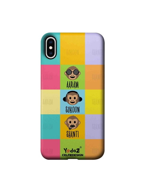 

CelfieDesign Multicolored Aaram Sukoon Shanti Apple iPhone XS Max Back Cover, Multi