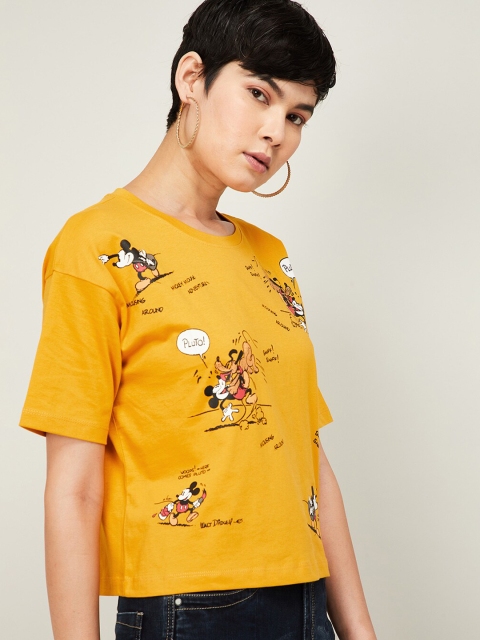 

Ginger by Lifestyle Women Yellow Printed Top