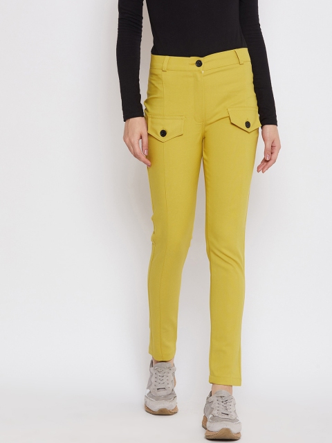 

Rider Republic Women Yellow Slim Fit Solid Regular Trousers