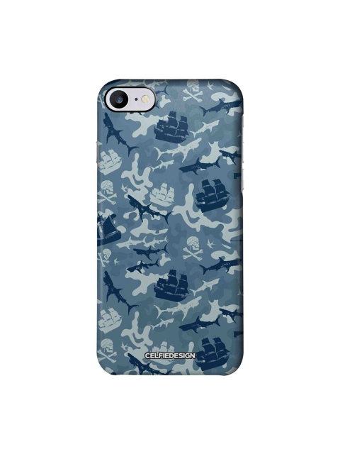 

CelfieDesign Unisex Blue Pirates Pattern Disney Character Apple iPhone 7 Back Cover