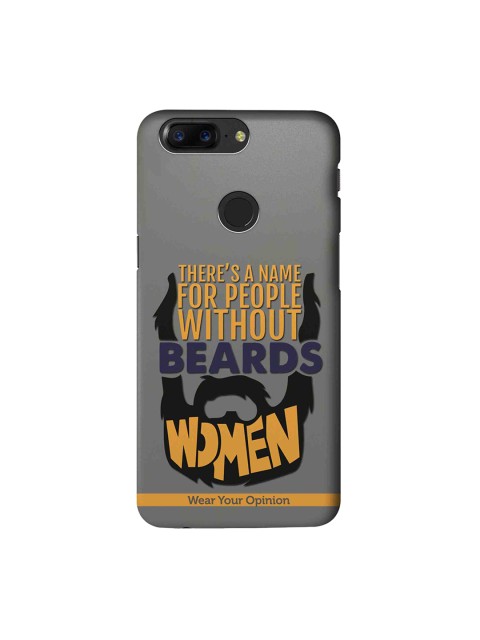 

CelfieDesign Grey & Black Men With Beard OnePlus 5T Sustainable Back Cover