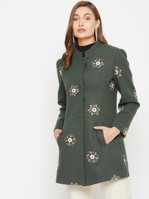 

Carlton London Women Green Printed Tailored Jacket