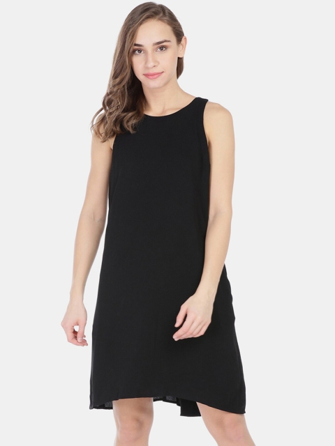 

GAP Women Black Solid A-Line Dress