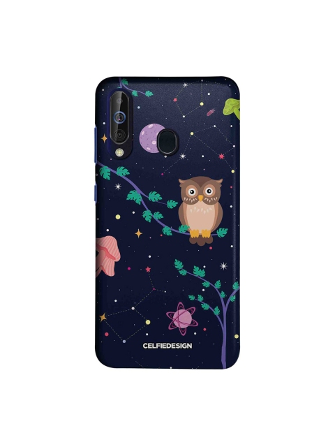 

CelfieDesign Navy Blue & Brown Space Owl Space And Nature Quirky Sustainable Samsung Galaxy M40 Back Cover