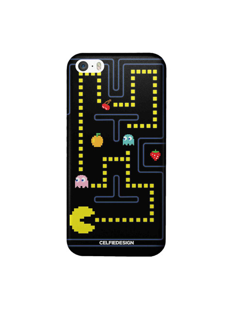 

CelfieDesign Unisex Black Pacman Base 501 Apple iPhone SE Back Cover