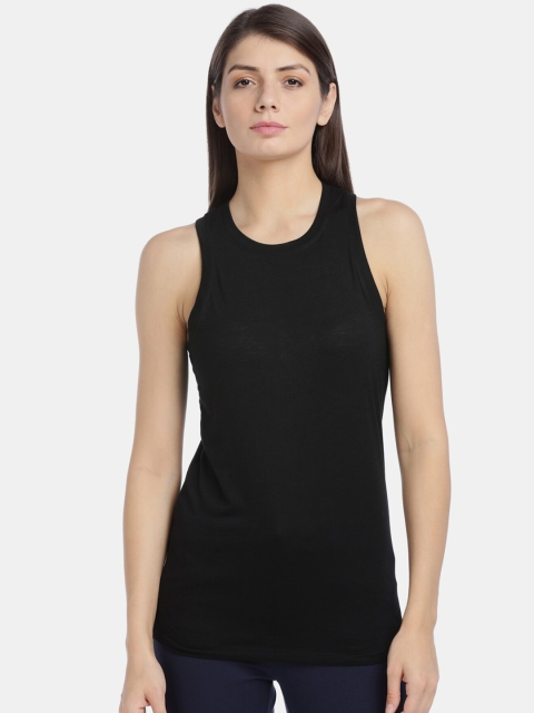 

GAP Women Black Solid Round Neck T-shirt