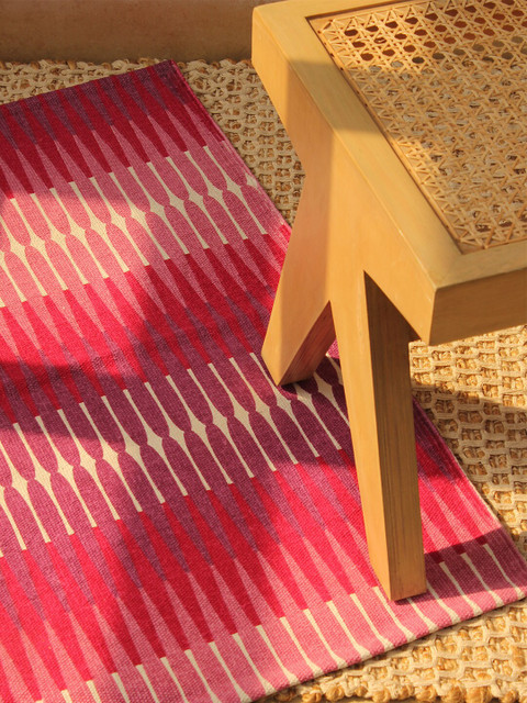 

House This Pink & Beige Printed Floor Mat