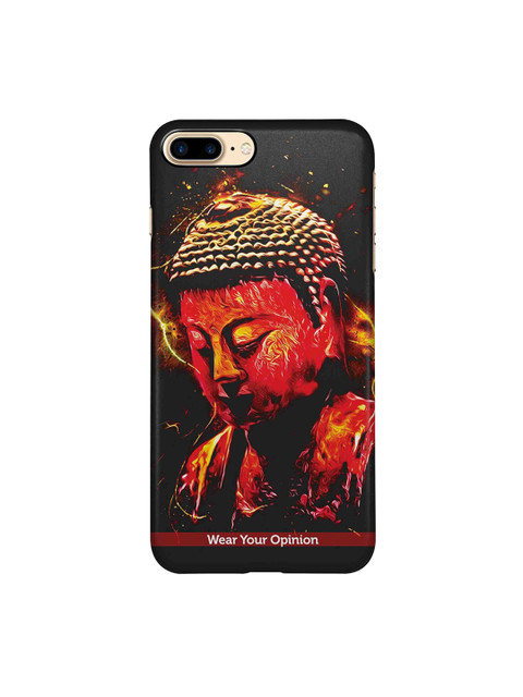 

CelfieDesign Black & Orange Peace Buddha Apple iPhone 8 Plus Back Cover Wear Your Opinion