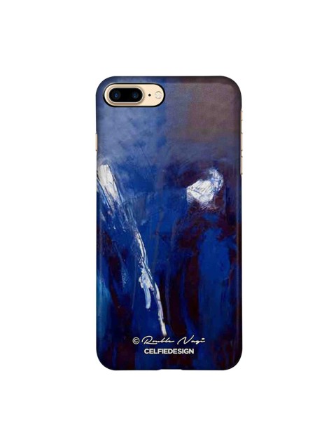 

CelfieDesign Black & Navy Blue Rainfall Printed iPhone 8 Plus Sustainable Back Case
