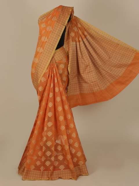 

Pothys Orange Woven Design Saree
