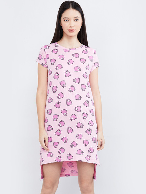 

max Women Pink Printed Sleep Shirt
