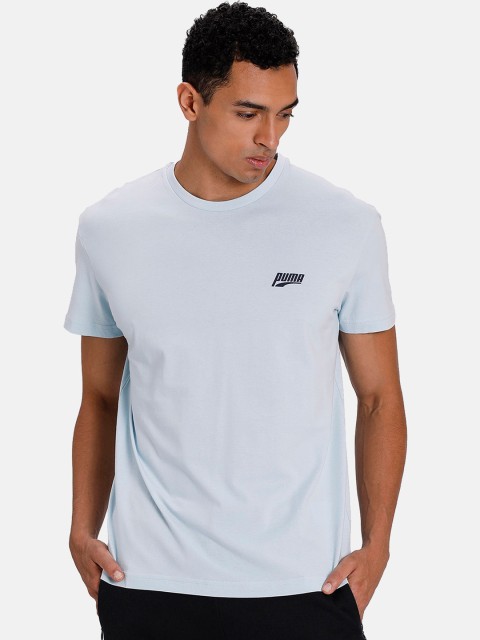 

Puma Men Blue Solid Round Neck T-shirt