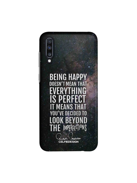 

CelfieDesign Black Being Happy AB Quotes Samsung Galaxy A70 Back Cover