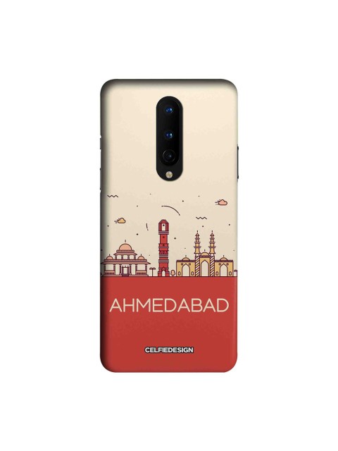 

CelfieDesign Multicolored Ahmedabad skyline OnePlus 8 Back Cover Signature, Multi