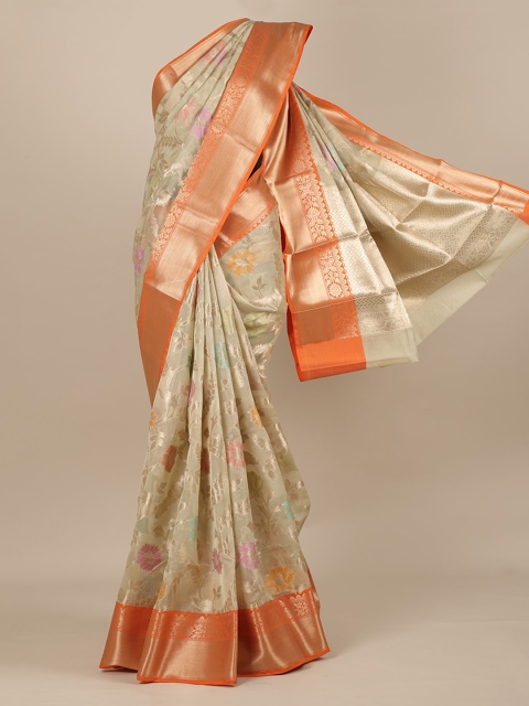 

Pothys Cream-Coloured Woven Design Saree