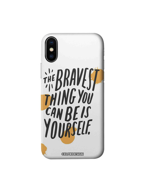 

CelfieDesign White Being Yourself Apple iPhone XS Back Cover Signature