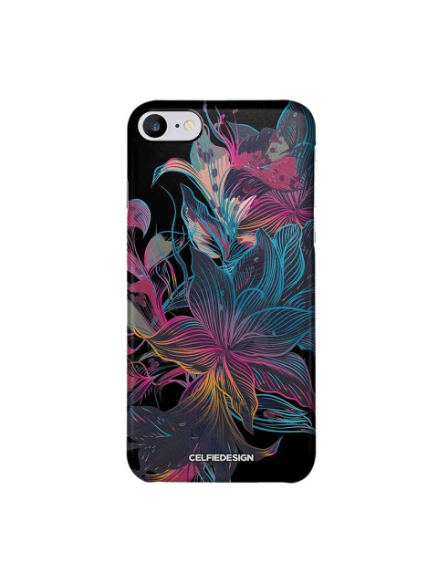 

CelfieDesign Multicoloured Neon Flowers Apple iPhone 7 Back Cover Base 501, Multi