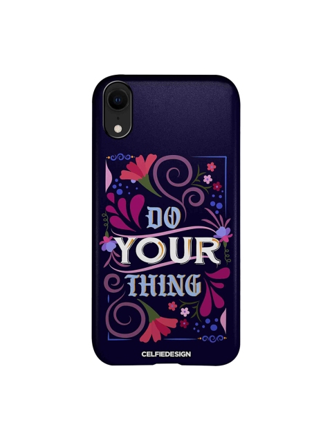 

CelfieDesign Blue & White Printed iPhone XR Back Case
