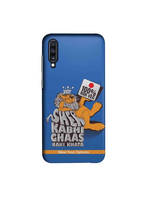 

CelfieDesign 100 Percent Nonveg Samsung Galaxy A70 Back Cover, Blue