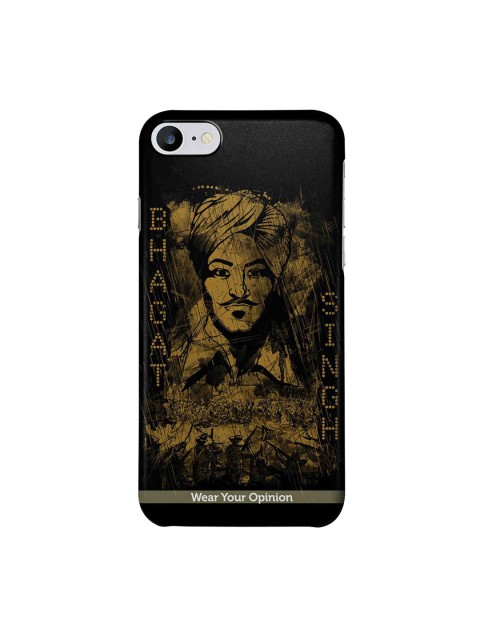 

CelfieDesign Bhagat Singh series Apple iPhone 7 Back Cover Wear Your Opinion, Black