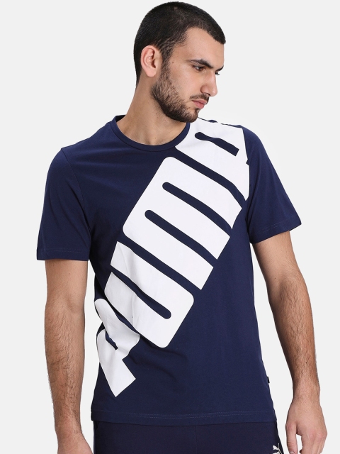 

Puma Men Navy Blue Printed Round Neck T-shirt
