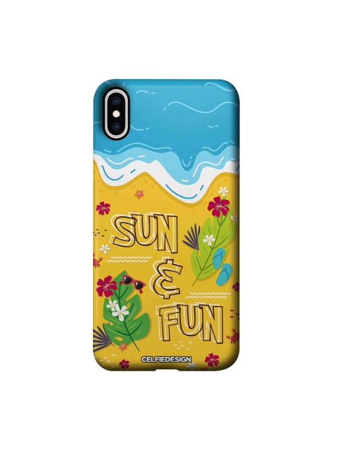 

CelfieDesign Yellow & Black Printed iPhone XS Max Back Case