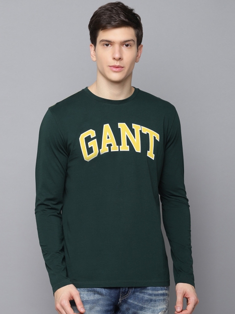 

GANT Men Green & Yellow Printed Sweatshirt